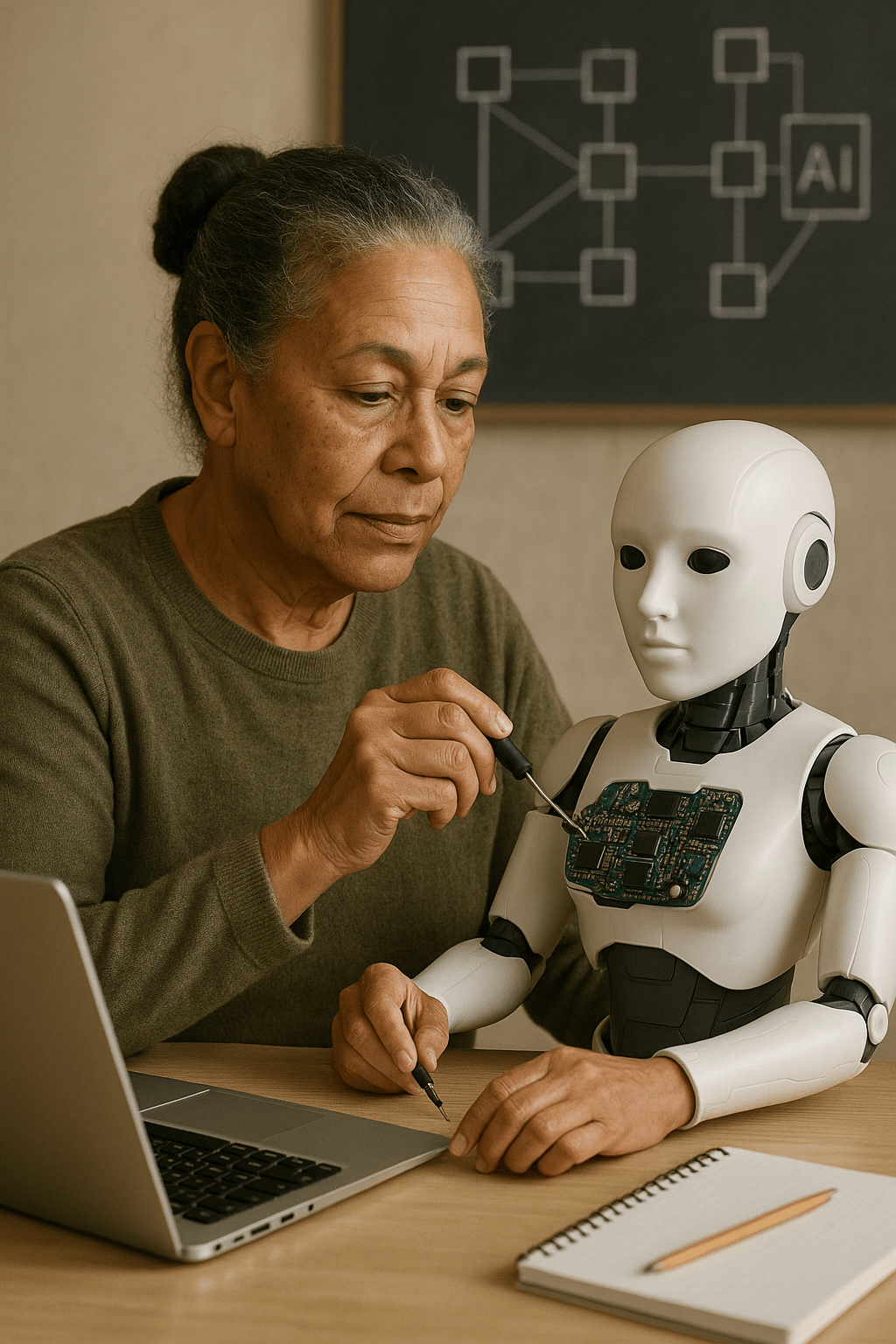 Tinkering with tomorrow©️💻⏳⌛by Felina Silver (Copyright&nbsp;2025)