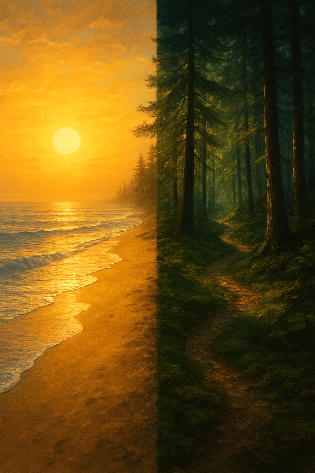 The Beach vs. The Mountains©️🏖️🧗‍♀️ by Felina Silver (Copyright&nbsp;2025)